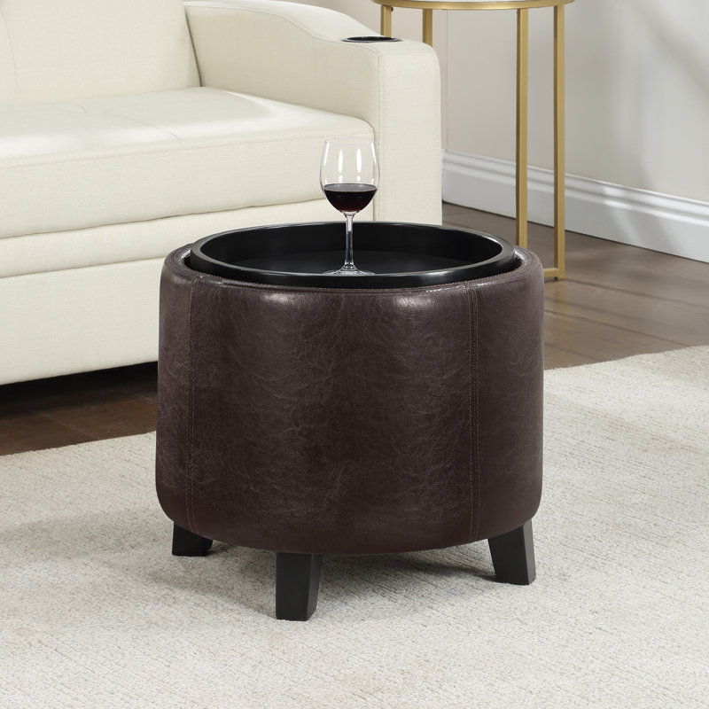 Dorch Storage Ottoman with Reversible Tray Ebern Designs